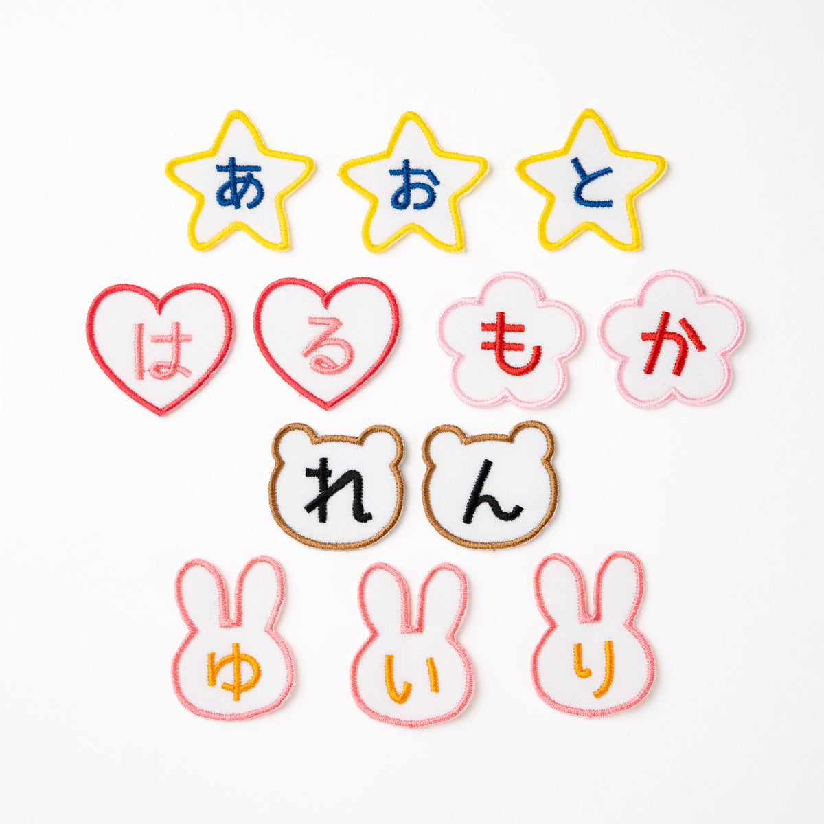 えらべるカタチのひともじワッペン